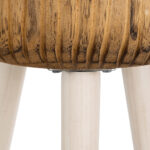 GloboStar® Artificial Garden JAMAICA 20554 Διακοσμητικό Ξύλινο Κασπώ Γλάστρα - Flower Pot Καφέ Φ22 x Υ46cm - Image 6