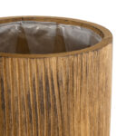GloboStar® Artificial Garden JAMAICA 20555 Διακοσμητικό Ξύλινο Κασπώ Γλάστρα - Flower Pot Καφέ Φ27 x Υ61cm - Image 5