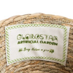 GloboStar® Artificial Garden SANTORINI 20572 Διακοσμητικό Πλεκτό Κασπώ Γλάστρα - Flower Pot Μπεζ με Λευκό Φ17 x Υ16cm - Image 6
