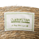 GloboStar® Artificial Garden SANTORINI 20573 Διακοσμητικό Πλεκτό Κασπώ Γλάστρα - Flower Pot Μπεζ με Λευκό Φ26 x Υ28cm - Image 6