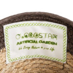 GloboStar® Artificial Garden LEFKADA 20574 Διακοσμητικό Πλεκτό Κασπώ Γλάστρα - Flower Pot Μπεζ με Καφέ Φ18 x Υ15cm - Image 6