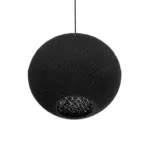 GLOBOSTAR® SOLEI 205-0004 Boho Κρεμαστό Φωτιστικό Οροφής με Ντουί 1 x E27 AC 220-240V IP20 - Μαύρο - M40 x Π40 x Υ36cm - Image 6