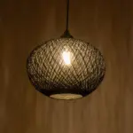 GLOBOSTAR® SOLEI 205-0005 Boho Κρεμαστό Φωτιστικό Οροφής με Ντουί 1 x E27 AC 220-240V IP20 - Μαύρο - M30 x Π30 x Υ35cm - Image 3