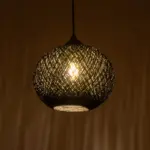 GLOBOSTAR® SOLEI 205-0006 Boho Κρεμαστό Φωτιστικό Οροφής με Ντουί 1 x E27 AC 220-240V IP20 - Μαύρο - M20 x Π20 x Υ25cm - Image 3