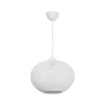 GLOBOSTAR® SOLEI 205-0008 Boho Κρεμαστό Φωτιστικό Οροφής με Ντουί 1 x E27 AC 220-240V IP20 - Λευκό - M30 x Π30 x Υ26cm - Image 4