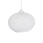 GLOBOSTAR® SOLEI 205-0008 Boho Κρεμαστό Φωτιστικό Οροφής με Ντουί 1 x E27 AC 220-240V IP20 - Λευκό - M30 x Π30 x Υ26cm - Image 5