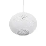 GLOBOSTAR® SOLEI 205-0008 Boho Κρεμαστό Φωτιστικό Οροφής με Ντουί 1 x E27 AC 220-240V IP20 - Λευκό - M30 x Π30 x Υ26cm - Image 6