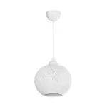 GLOBOSTAR® SOLEI 205-0009 Boho Κρεμαστό Φωτιστικό Οροφής με Ντουί 1 x E27 AC 220-240V IP20 - Λευκό - M20 x Π20 x Υ25cm - Image 4