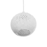 GLOBOSTAR® SOLEI 205-0009 Boho Κρεμαστό Φωτιστικό Οροφής με Ντουί 1 x E27 AC 220-240V IP20 - Λευκό - M20 x Π20 x Υ25cm - Image 6