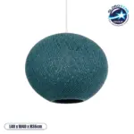 GLOBOSTAR® SOLEI 205-0010 Boho Κρεμαστό Φωτιστικό Οροφής με Ντουί 1 x E27 AC 220-240V IP20 - Τιρκουάζ - M40 x Π40 x Υ36cm