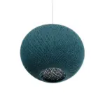 GLOBOSTAR® SOLEI 205-0010 Boho Κρεμαστό Φωτιστικό Οροφής με Ντουί 1 x E27 AC 220-240V IP20 - Τιρκουάζ - M40 x Π40 x Υ36cm - Image 6
