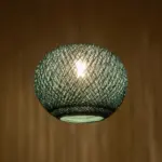 GLOBOSTAR® SOLEI 205-0011 Boho Κρεμαστό Φωτιστικό Οροφής με Ντουί 1 x E27 AC 220-240V IP20 - Τιρκουάζ - M30 x Π30 x Υ26cm - Image 3