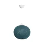 GLOBOSTAR® SOLEI 205-0011 Boho Κρεμαστό Φωτιστικό Οροφής με Ντουί 1 x E27 AC 220-240V IP20 - Τιρκουάζ - M30 x Π30 x Υ26cm - Image 4