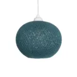 GLOBOSTAR® SOLEI 205-0011 Boho Κρεμαστό Φωτιστικό Οροφής με Ντουί 1 x E27 AC 220-240V IP20 - Τιρκουάζ - M30 x Π30 x Υ26cm - Image 5