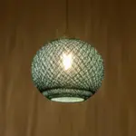 GLOBOSTAR® SOLEI 205-0012 Boho Κρεμαστό Φωτιστικό Οροφής με Ντουί 1 x E27 AC 220-240V IP20 - Τιρκουάζ - M20 x Π20 x Υ25cm - Image 3