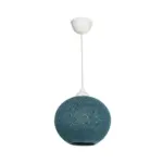 GLOBOSTAR® SOLEI 205-0012 Boho Κρεμαστό Φωτιστικό Οροφής με Ντουί 1 x E27 AC 220-240V IP20 - Τιρκουάζ - M20 x Π20 x Υ25cm - Image 4