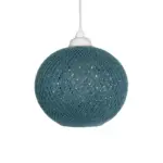 GLOBOSTAR® SOLEI 205-0012 Boho Κρεμαστό Φωτιστικό Οροφής με Ντουί 1 x E27 AC 220-240V IP20 - Τιρκουάζ - M20 x Π20 x Υ25cm - Image 5