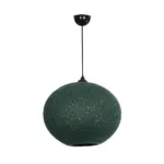 GLOBOSTAR® SOLEI 205-0013 Boho Κρεμαστό Φωτιστικό Οροφής με Ντουί 1 x E27 AC 220-240V IP20 - Πράσινο - M40 x Π40 x Υ36cm - Image 4