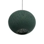 GLOBOSTAR® SOLEI 205-0013 Boho Κρεμαστό Φωτιστικό Οροφής με Ντουί 1 x E27 AC 220-240V IP20 - Πράσινο - M40 x Π40 x Υ36cm - Image 6