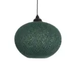 GLOBOSTAR® SOLEI 205-0014 Boho Κρεμαστό Φωτιστικό Οροφής με Ντουί 1 x E27 AC 220-240V IP20 - Πράσινο - M30 x Π30 x Υ26cm - Image 5