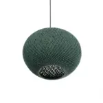 GLOBOSTAR® SOLEI 205-0014 Boho Κρεμαστό Φωτιστικό Οροφής με Ντουί 1 x E27 AC 220-240V IP20 - Πράσινο - M30 x Π30 x Υ26cm - Image 6