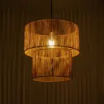 GLOBOSTAR® ROXXI 205-0019 Boho Κρεμαστό Φωτιστικό Οροφής με Ντουί 1 x E27 AC 220-240V IP20 - Μπεζ - M35 x Π35 x Υ37cm - Image 3