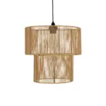 GLOBOSTAR® ROXXI 205-0019 Boho Κρεμαστό Φωτιστικό Οροφής με Ντουί 1 x E27 AC 220-240V IP20 - Μπεζ - M35 x Π35 x Υ37cm - Image 5