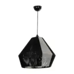 GLOBOSTAR® ANGULUS 205-0021 Boho Κρεμαστό Φωτιστικό Οροφής με Ντουί 1 x E27 AC 220-240V IP20 - Μαύρο & Γκρι - M40 x Π40 x Υ35cm - Image 4