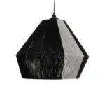 GLOBOSTAR® ANGULUS 205-0021 Boho Κρεμαστό Φωτιστικό Οροφής με Ντουί 1 x E27 AC 220-240V IP20 - Μαύρο & Γκρι - M40 x Π40 x Υ35cm - Image 5