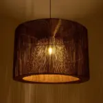 GLOBOSTAR® ZYLINDER 205-0023 Boho Κρεμαστό Φωτιστικό Οροφής με Ντουί 1 x E27 AC 220-240V IP20 - Καφέ - M80 x Π80 x Υ51cm - Image 3