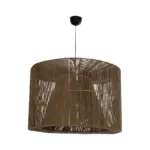 GLOBOSTAR® ZYLINDER 205-0023 Boho Κρεμαστό Φωτιστικό Οροφής με Ντουί 1 x E27 AC 220-240V IP20 - Καφέ - M80 x Π80 x Υ51cm - Image 4