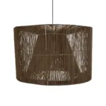 GLOBOSTAR® ZYLINDER 205-0023 Boho Κρεμαστό Φωτιστικό Οροφής με Ντουί 1 x E27 AC 220-240V IP20 - Καφέ - M80 x Π80 x Υ51cm - Image 5