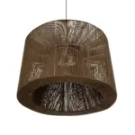 GLOBOSTAR® ZYLINDER 205-0023 Boho Κρεμαστό Φωτιστικό Οροφής με Ντουί 1 x E27 AC 220-240V IP20 - Καφέ - M80 x Π80 x Υ51cm - Image 6