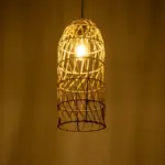 GLOBOSTAR® NETI 205-0024 Boho Κρεμαστό Φωτιστικό Οροφής με Ντουί 1 x E27 AC 220-240V IP20 - Μπεζ - M20 x Π20 x Υ49cm - Image 3