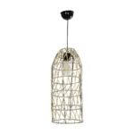 GLOBOSTAR® NETI 205-0024 Boho Κρεμαστό Φωτιστικό Οροφής με Ντουί 1 x E27 AC 220-240V IP20 - Μπεζ - M20 x Π20 x Υ49cm - Image 4