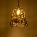 GLOBOSTAR® NETZ 205-0026 Boho Κρεμαστό Φωτιστικό Οροφής με Ντουί 1 x E27 AC 220-240V IP20 - Μπεζ - M30 x Π30 x Υ38cm - Image 3