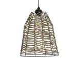 GLOBOSTAR® NETZ 205-0026 Boho Κρεμαστό Φωτιστικό Οροφής με Ντουί 1 x E27 AC 220-240V IP20 - Μπεζ - M30 x Π30 x Υ38cm - Image 5