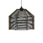 GLOBOSTAR® VORK 205-0027 Boho Κρεμαστό Φωτιστικό Οροφής με Ντουί 1 x E27 AC 220-240V IP20 - Μαύρο - M40 x Π40 x Υ36cm - Image 5