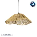 GLOBOSTAR® CHAPEAU 205-0028 Boho Κρεμαστό Φωτιστικό Οροφής με Ντουί 1 x E27 AC 220-240V IP20 - Μπεζ - M41 x Π41 x Υ17cm