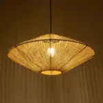 GLOBOSTAR® OVNI 205-0029 Boho Κρεμαστό Φωτιστικό Οροφής με Ντουί 1 x E27 AC 220-240V IP20 - Μπεζ - M60 x Π60 x Υ29cm - Image 3