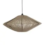 GLOBOSTAR® OVNI 205-0029 Boho Κρεμαστό Φωτιστικό Οροφής με Ντουί 1 x E27 AC 220-240V IP20 - Μπεζ - M60 x Π60 x Υ29cm - Image 5