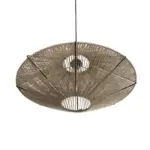 GLOBOSTAR® OVNI 205-0029 Boho Κρεμαστό Φωτιστικό Οροφής με Ντουί 1 x E27 AC 220-240V IP20 - Μπεζ - M60 x Π60 x Υ29cm - Image 6