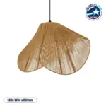 GLOBOSTAR® ELDA 205-0033 Boho Κρεμαστό Φωτιστικό Οροφής με Ντουί 1 x E27 AC 220-240V IP20 - Μπεζ - M68 x Π34 x Υ39cm