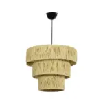 GLOBOSTAR® COROIN 205-0034 Boho Κρεμαστό Φωτιστικό Οροφής με Ντουί 1 x E27 AC 220-240V IP20 - Μπεζ - M40 x Π40 x Υ35cm - Image 4