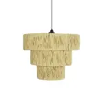 GLOBOSTAR® COROIN 205-0034 Boho Κρεμαστό Φωτιστικό Οροφής με Ντουί 1 x E27 AC 220-240V IP20 - Μπεζ - M40 x Π40 x Υ35cm - Image 5
