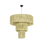 GLOBOSTAR® COROIN 205-0035 Boho Κρεμαστό Φωτιστικό Οροφής με Ντουί 1 x E27 AC 220-240V IP20 - Μπεζ - M70 x Π70 x Υ64cm - Image 4