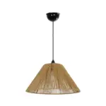 GLOBOSTAR® HATA  205-0036 Boho Κρεμαστό Φωτιστικό Οροφής με Ντουί 1 x E27 AC 220-240V IP20 - Μπεζ - M35 x Π35 x Υ21cm - Image 4