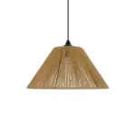 GLOBOSTAR® HATA  205-0036 Boho Κρεμαστό Φωτιστικό Οροφής με Ντουί 1 x E27 AC 220-240V IP20 - Μπεζ - M35 x Π35 x Υ21cm - Image 5