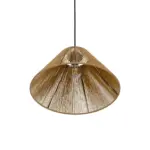 GLOBOSTAR® HATA  205-0036 Boho Κρεμαστό Φωτιστικό Οροφής με Ντουί 1 x E27 AC 220-240V IP20 - Μπεζ - M35 x Π35 x Υ21cm - Image 6