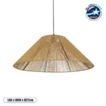 GLOBOSTAR® HATA 205-0037 Boho Κρεμαστό Φωτιστικό Οροφής με Ντουί 1 x E27 AC 220-240V IP20 - Μπεζ - M60 x Π60 x Υ27cm